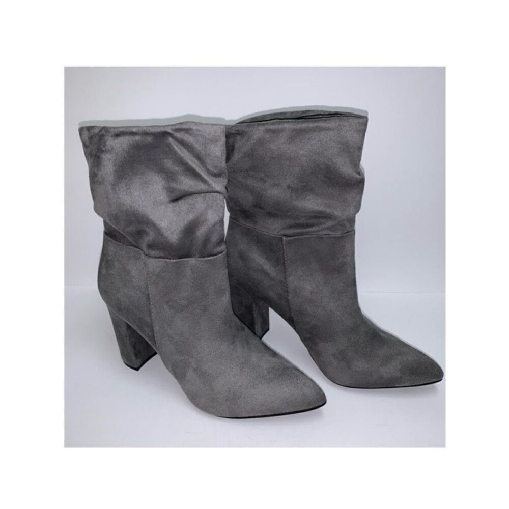 NWT New in Box Zigi Soho Sz 8.5 High Heel Grey Suede Ankle Comfy Beautiful Boots